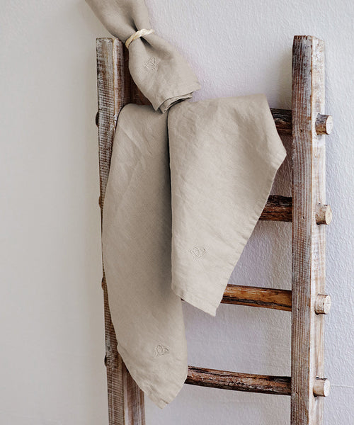 Laiar Tischdecke 100% Leinen Natürliches Beige