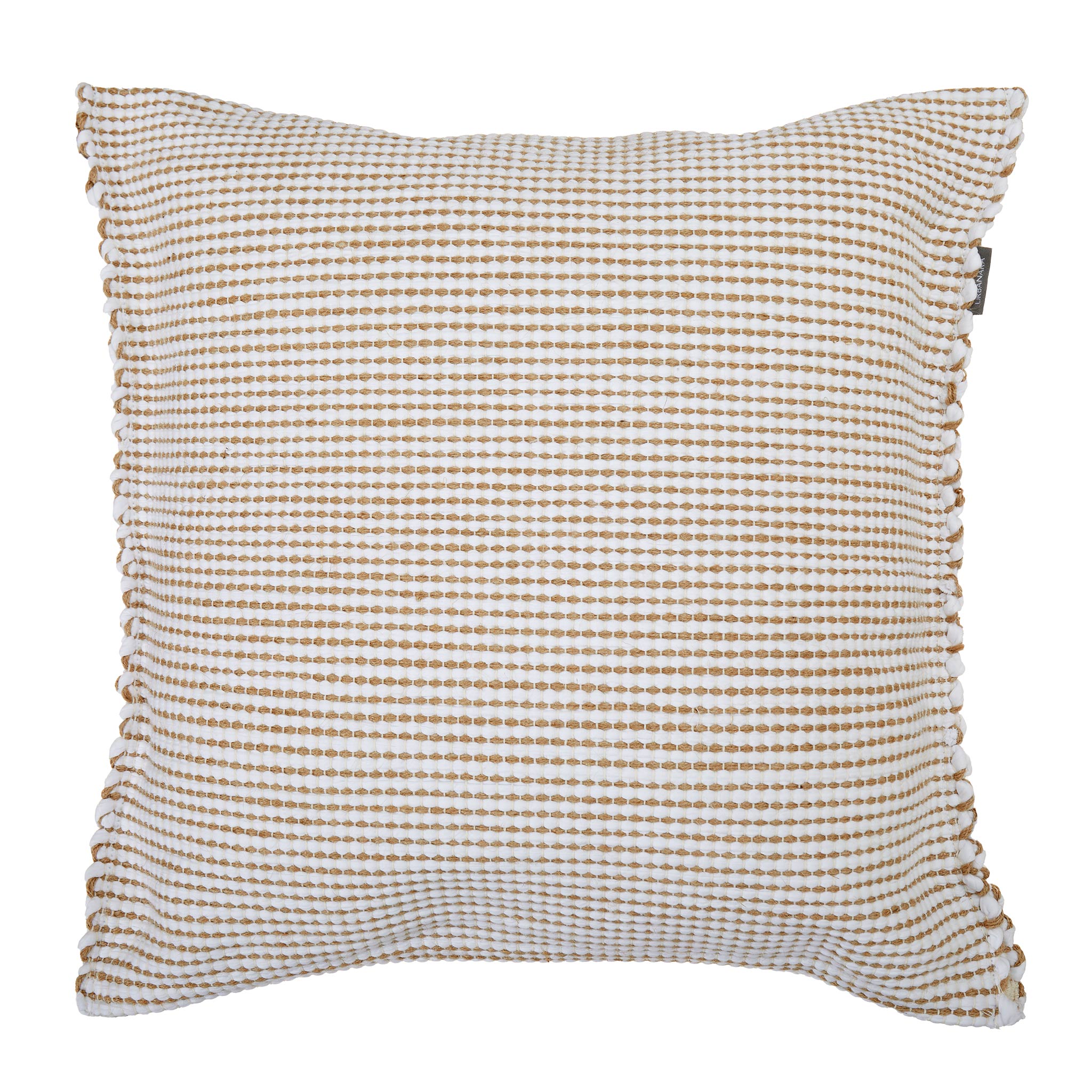 Upcycling-Kissen mit Füllung Cadema, Weiß & Beige