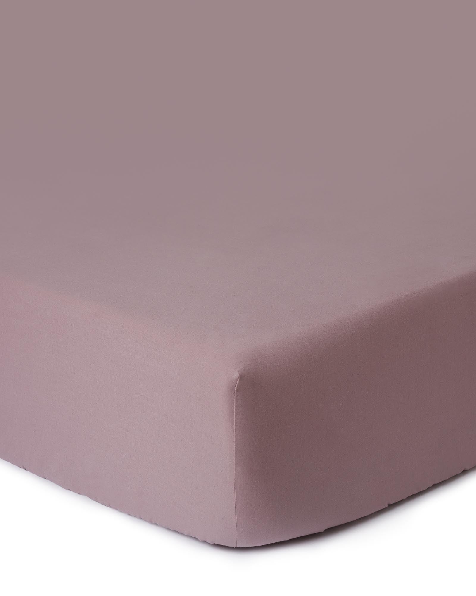 Baumwoll-Spannbettlaken Mata, Dunkles Taupe