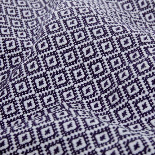 Decke Mondego, Dunkelblau & Weiß, 100% Baumwolle | Hochwertige Wohnaccessoires