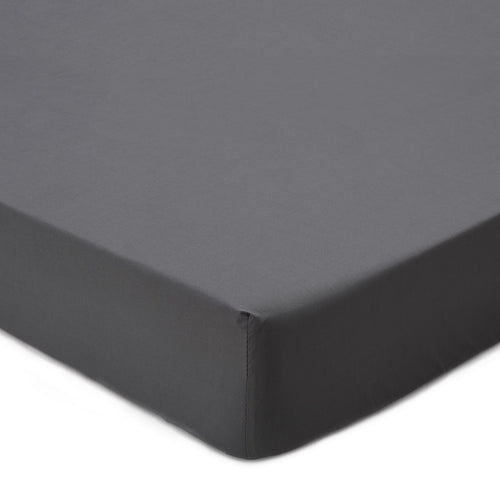 Spannbettlaken Perpignan Grau, 100% gekämmte Baumwolle