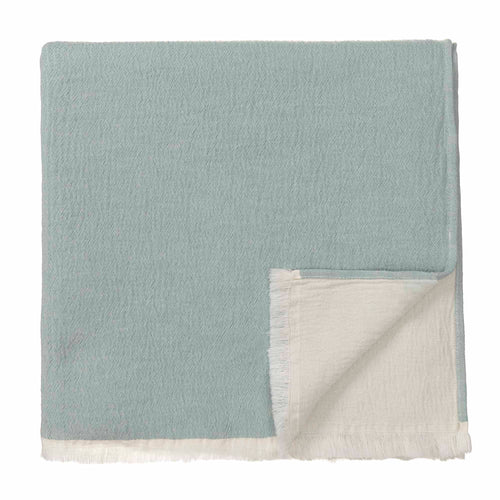 Anaba Blanket green grey & natural white, 100% cotton