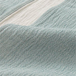 Anaba Blanket green grey & natural white, 100% cotton | URBANARA cotton blankets