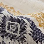 Strandtuch Gilao in Naturweiß & Dunkelblau & Senfgelb aus 100% Baumwolle | Entdecken Sie unsere schönsten Wohnaccessoires