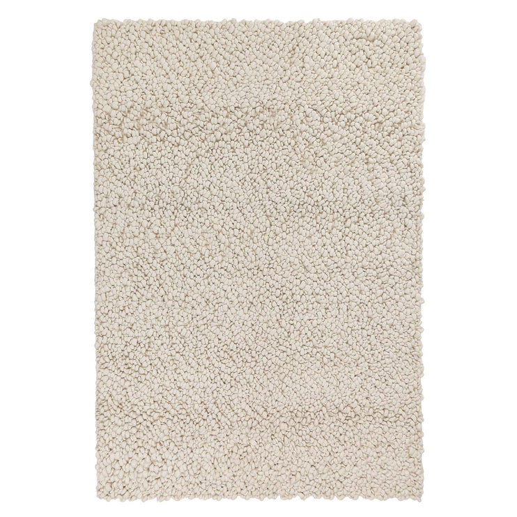 Teppich Panchu Elfenbein, 45% Wolle & 45% Viskose & 10% Baumwolle | URBANARA Wollteppiche