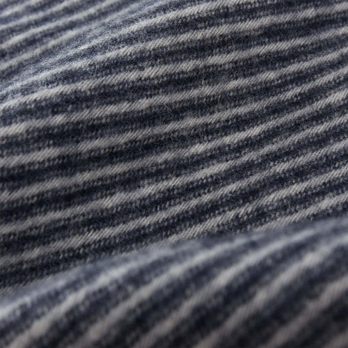 Santaka Wool Blanket dark blue & off-white, 100% new wool | URBANARA wool blankets