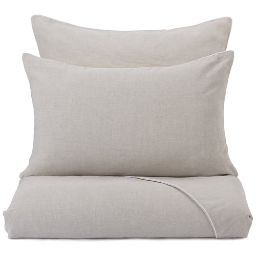 Leinen-Bettwäsche Tercia Natur & Weiß, 100% Leinen