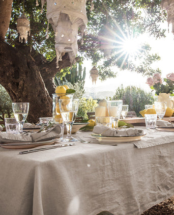 Laiar Tischdecke 100% Leinen Natürliches Beige
