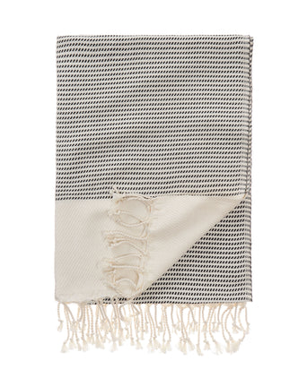 Hamamtuch Bolu [Schwarz/Naturweiß]