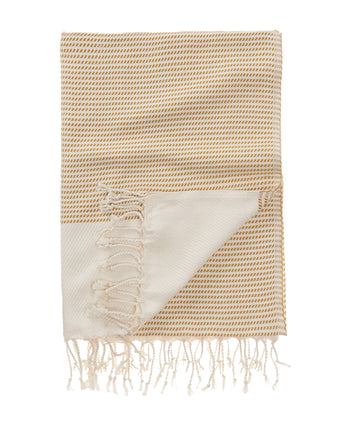 Hamamtuch Bolu [Senfgelb/Naturweiß]