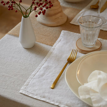 Leinen-Tischset-Set Miral [Weiß]