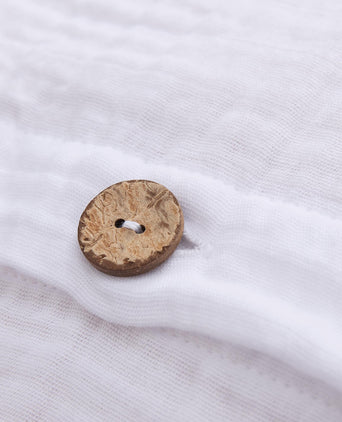 Musselin-Bettbezug und Kissenbezug Fatela [Natur & Weiß]