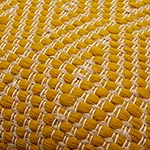 Upcycling-Kissen mit Füllung Pavaro [Senfgelb]