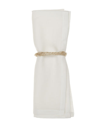 Leinen-Baumwoll-Servietten-Set Tolosa [Weiß]