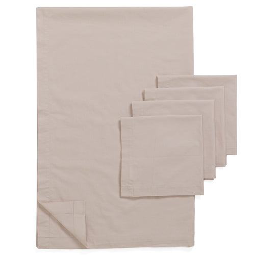 Baumwoll-Tischwäsche-Set Luzia [Beige]