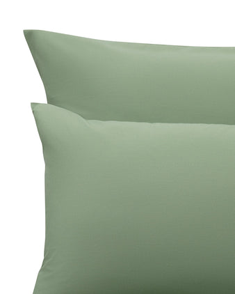 Baumwoll-Kissenbezug 2er Set Mata [Dunkles Salbeigrün]