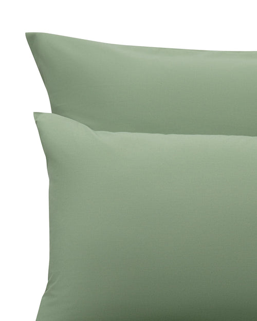 Baumwoll-Kissenbezug 2er Set Mata [Dunkles Salbeigrün]