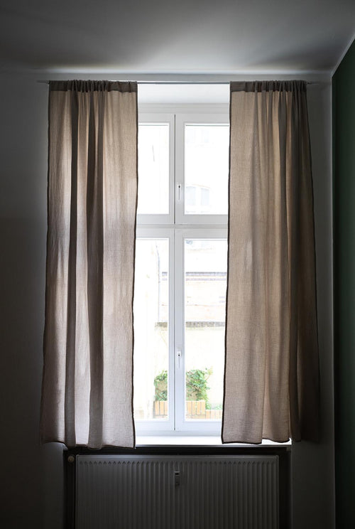 Musselin-Vorhang Trofa (2er-Set) [Natur]