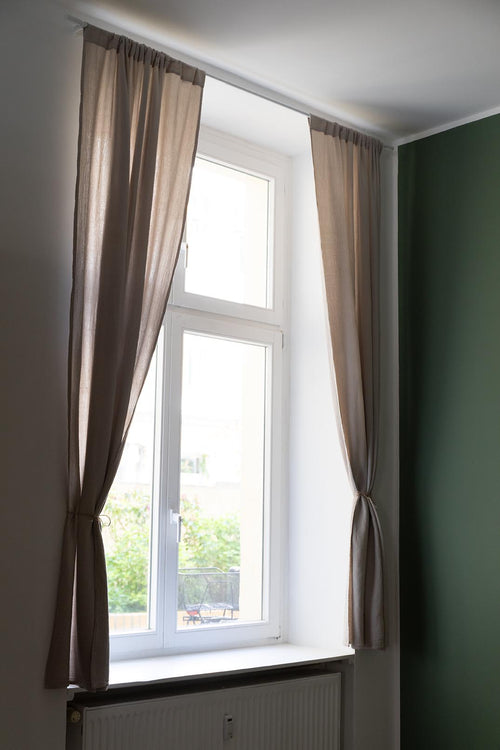 Musselin-Vorhang Trofa (2er-Set) [Natur]