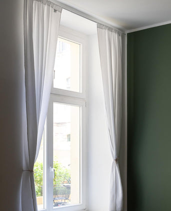 Musselin-Vorhang Trofa (2er-Set) [Weiß]