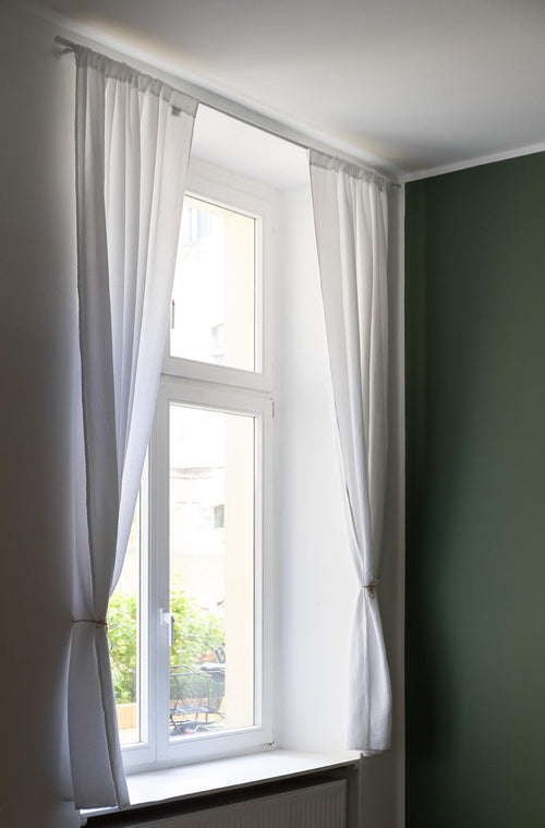 Musselin-Vorhang Trofa (2er-Set) [Weiß]