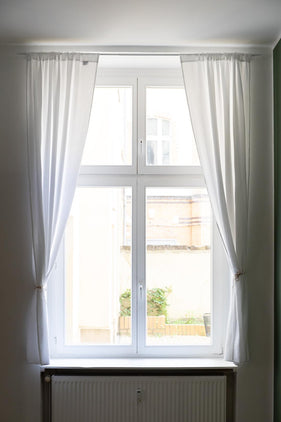 Musselin-Vorhang Trofa (2er-Set) [Weiß]