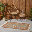Outdoor-Teppich Nobu [Terrakotta & Salbeigrün & Nebelblau]