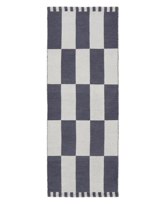 Waschbarer Läufer Iniola [Blaugrau & Weiß]