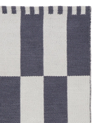 Waschbarer Läufer Iniola [Blaugrau & Weiß]