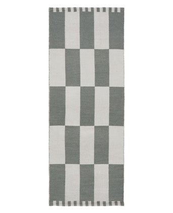 Waschbarer Läufer Iniola [Grüngrau & Weiß]