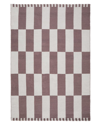 Outdoor-Teppich Iniola [Dunkles Taupe & Weiß]