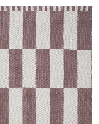 Outdoor-Teppich Iniola [Dunkles Taupe & Weiß]