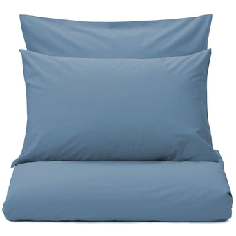 Perkal-Bettwäsche-Set Perpignan [Dunkles Nebelblau]