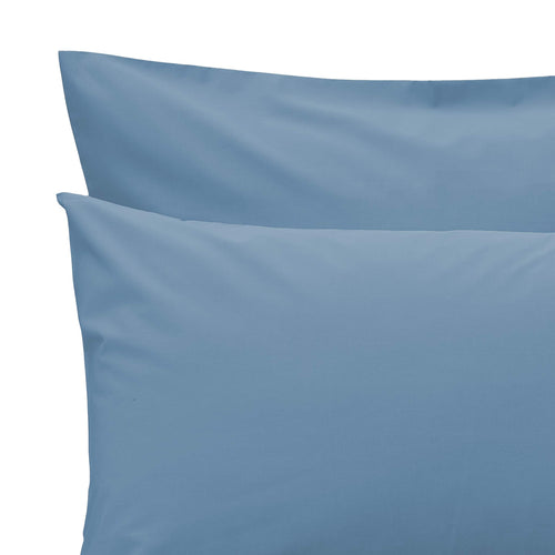 Perkal-Bettwäsche-Set Perpignan [Dunkles Nebelblau]