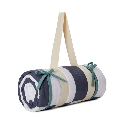 Picknickdecke Tamina [Blaugrau & Naturweiß & Grüngrau]