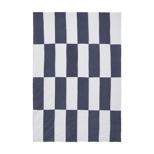 Picknickdecke Tamina [Blaugrau & Naturweiß & Grüngrau]