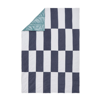 Picknickdecke Tamina [Blaugrau & Naturweiß & Grüngrau]