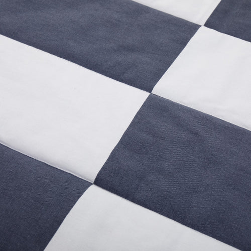 Picknickdecke Tamina [Blaugrau & Naturweiß & Grüngrau]