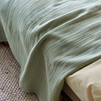 Baumwoll-Tagesdecke Saraia [Salbeigrün]