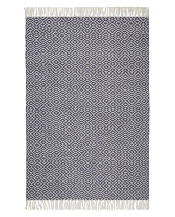 Waschbarer Teppich Barota [Blaugrau/Weiß]