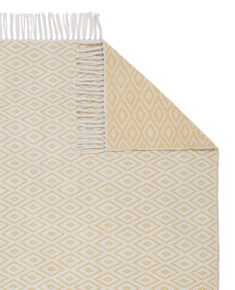 Waschbarer Läufer Barota [Sandgelb/Weiß]