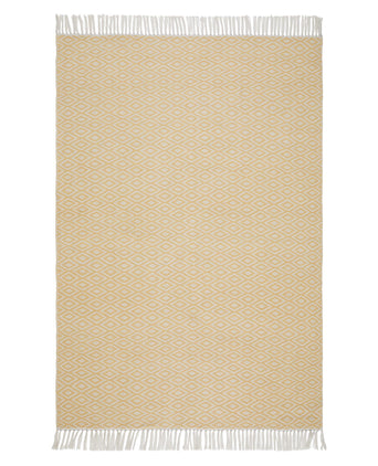 Waschbarer Teppich Barota [Sandgelb/Weiß]