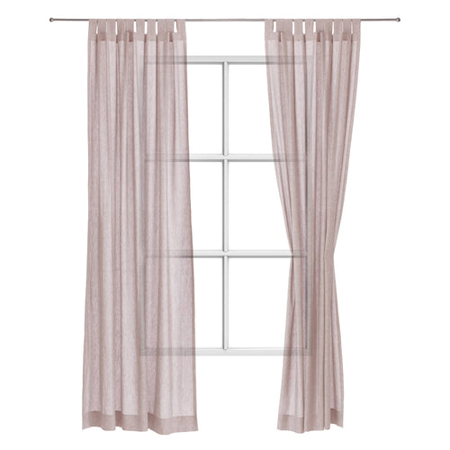 Leinen-Baumwollvorhang Tolosa (2er-Set) [Blasses Rosa]