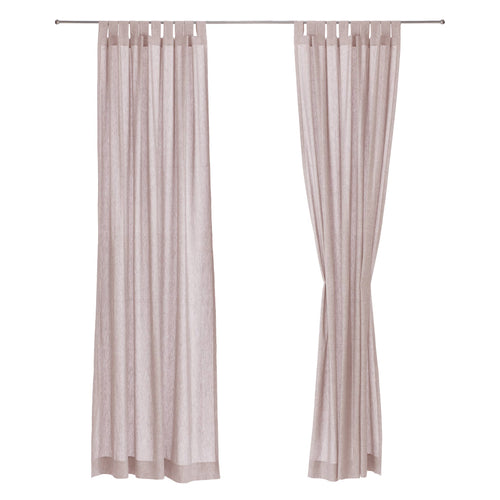 Leinen-Baumwollvorhang Tolosa (2er-Set) [Blasses Rosa]
