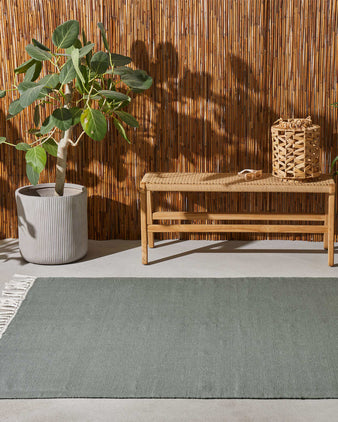 Waschbarer Teppich Udaka [Blaugrau]