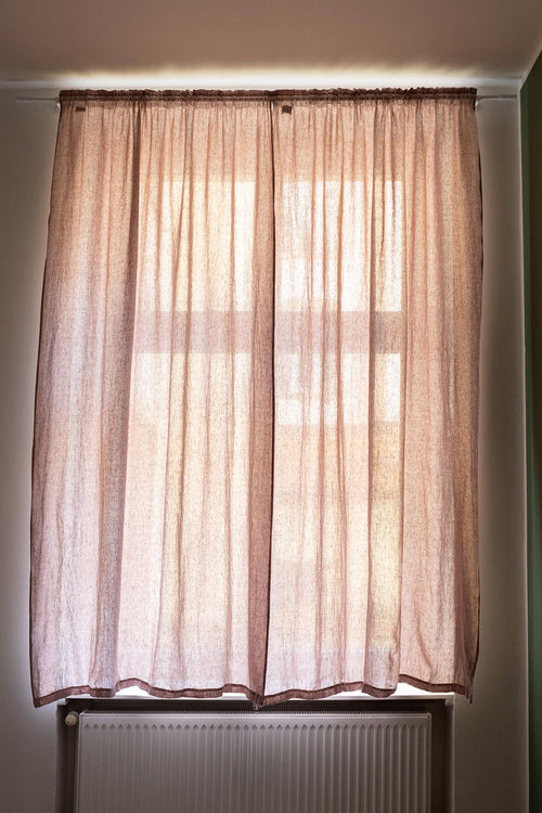 Leinen-Vorhang Mafalda Nova (2er-Set) [Helles Taupe]