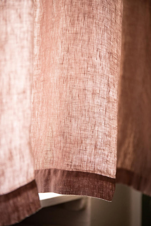 Leinen-Vorhang Mafalda Nova (2er-Set) [Helles Taupe]