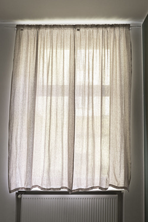 Leinen-Vorhang Mafalda Nova (2er-Set) [Natur]