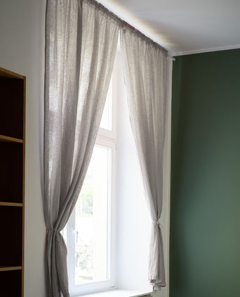 Leinen-Vorhang Mafalda Nova (2er-Set) [Natur]