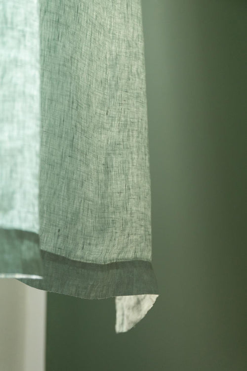 Leinen-Vorhang Mafalda Nova (2er-Set) [Salbeigrün]